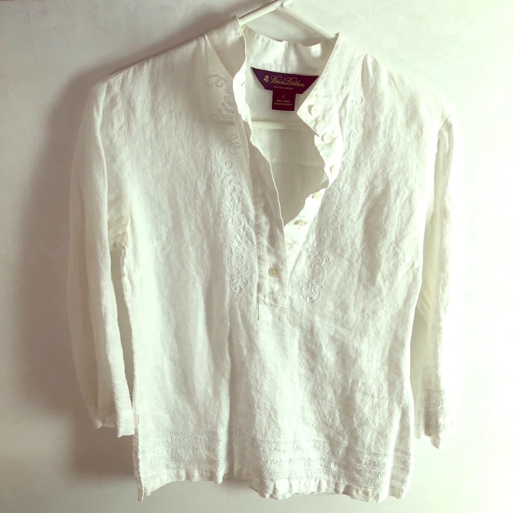 Brooks Brothers Irish linen blouse